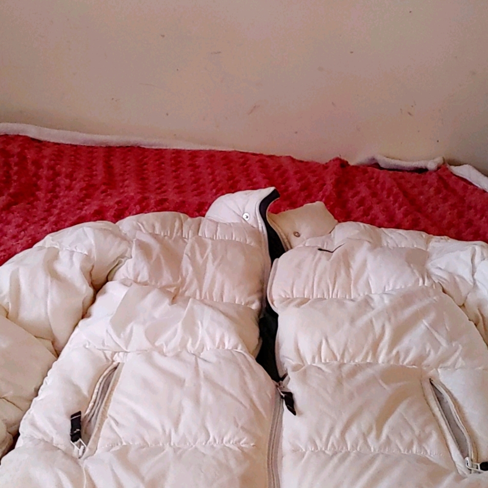 White bomer style winter jacket